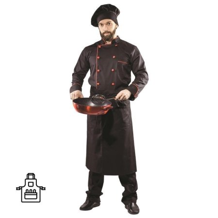 Фартук поварской черный