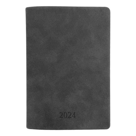 Ежедневник датированный 2024 год Infolio Soft искусственная замша А5 176  листов серый