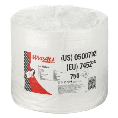 Бумага протирочная в рулоне Kimberly-Clark WypAll L40 7452 750 листов  32x34 см белая 1-слойная