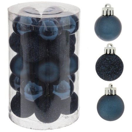 Набор шаров пластик синий (диаметр 3 см, 25 штук в упаковке)