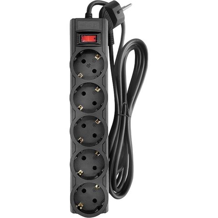 Сетевой фильтр CBR CSF 2505-5.0 Black PC на 5 розеток 5 метров