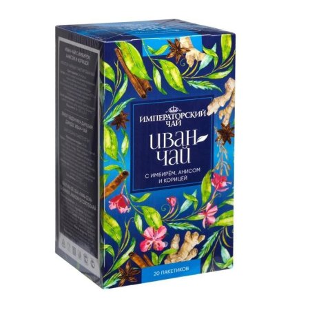 Чай пакетированный Imperial Tea Collection Иван-чай травяной с имбирем,   анисом и корицей 20 пакетиков