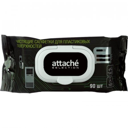 Салфетки влажные Attache Selection для поверхностей (90 штук в упаковке)
