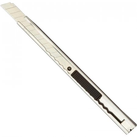 Нож канцелярский Attache с фиксатором металлический корпус(ширина лезвия 9 мм)