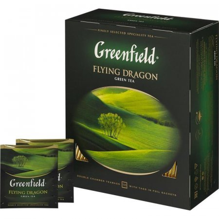 Чай Greenfield Flying Dragon зеленый 100 пакетиков