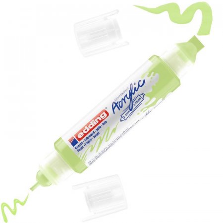 Маркер-аппликатор акриловый двусторонний 3D Edding 5400 пастельный зеленый (толщина линии 2-3 и 5-10 мм)