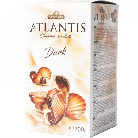Шоколадные конфеты Vitaminka Atlantis ракушки с ореховым кремом 200 г