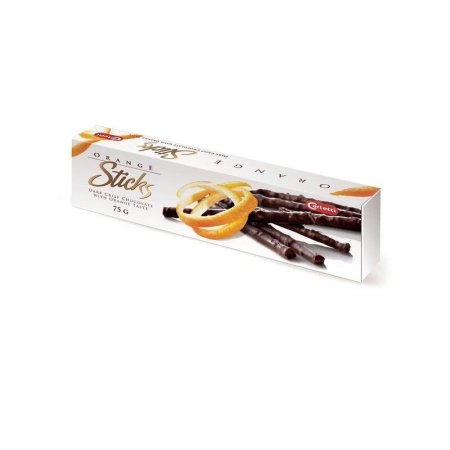 Шоколад Carletti хрустящие палочки с апельсином 75 г