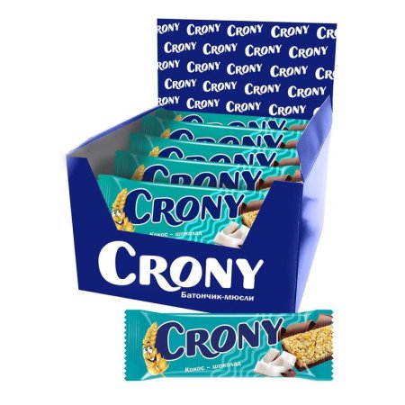 Батончики мюсли Crony Кокос и шоколад (12 штук по 50 г)