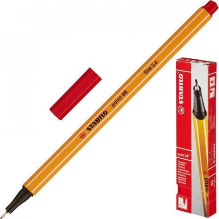 Линер Stabilo Point 88/40 красный (толщина линии 0.4 мм)
