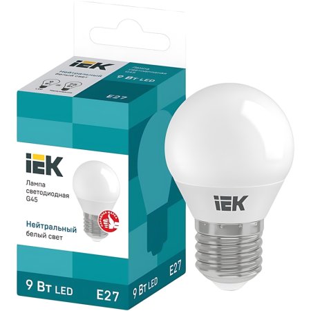 Лампа светодиодная IEK LLE-G45-9-230-40-E27 9 Вт E27 Р 4000 К 900 Лм  (1273614)