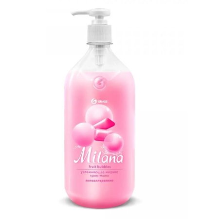 Крем-мыло Grass Milana Fruit bubbles увлажняющее 1 л