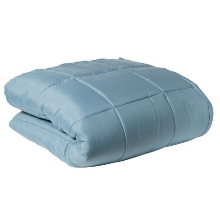 Одеяло KyuAr 220х200 см лебяжий пух/микрофибра стеганое (синее)