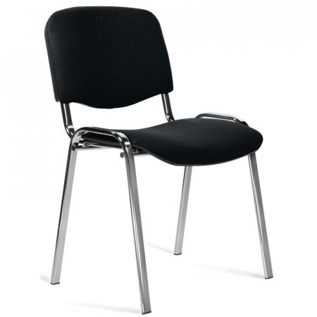 Стул офисный Easy Chair Изо С-11 черный (ткань, металл хромированный)