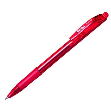 Ручка шариковая автоматическая Pentel Fine Line красная (толщина линии  0.27 мм)