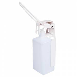 Дозатор для жидкого мыла/антисептика локтевой металл/пластик (держатель, флакон для мыла/дез.средств 1 л)