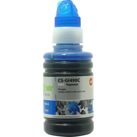 Чернила Cactus CS-GI490C GI-490 для Canon голубые совместимые повышенной  емкости