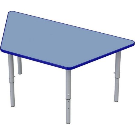 Стол трапеция на регулируемых ножках МЦ-83-7 (синий/серый, 1104х564х580  мм)