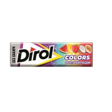 Жевательная резинка Dirol Colors Фруктовый рандом (30 штук по 13.6 г)