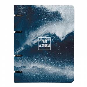 Бизнес-тетрадь Be Smart Storm брызги А5 120 листов в клетку на кольцах