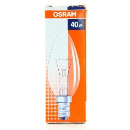 Лампа накаливания Osram 40 Вт Е14 свеча прозрачная 2700 К теплый белый свет