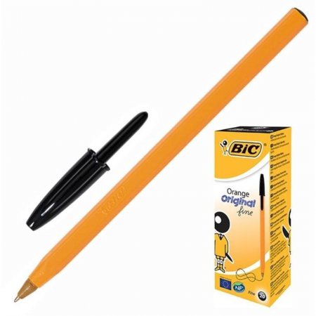 Ручка шариковая неавтоматическая масляная BIC Orange черная (толщина линии 0.35 мм)