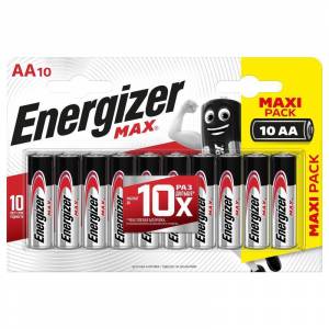 Батарейки Energizer Max пальчиковые АА E91 (10 штук в упаковке)