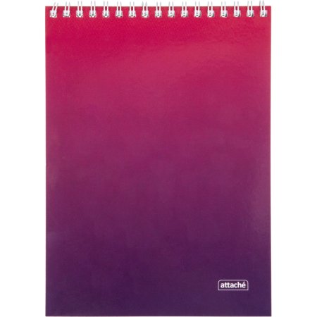 Блокнот Attache Градиент А5 80 листов малиновый в клетку на гребне  (146х204 мм)