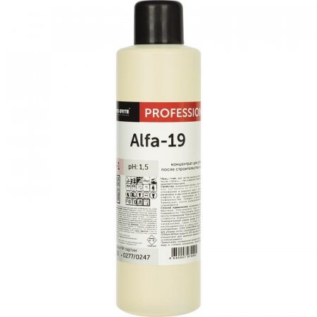 Средство для уборки после строительства и ремонта Pro-Brite Alfa-19 1 л (концентрат)