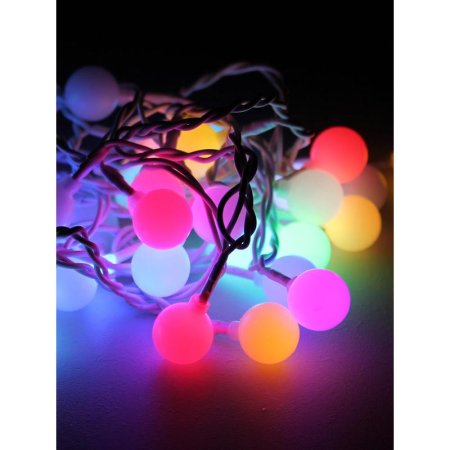 Гирлянда светодиодная Kosmos Матовые шарики Линия разноцветный свет 30   светодиодов (2.9 м)