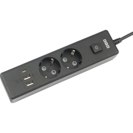 Удлинитель Power Cube 2 розетки + USB 1.9 м с заземлением и выключателем  (PC-5B-2M)