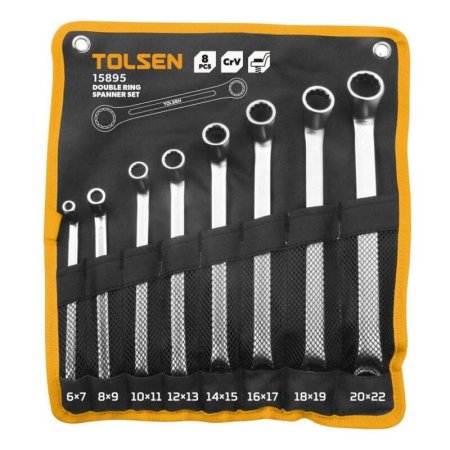 Набор ключей накидных Tolsen 6-22 мм 8 предметов (TT15895)