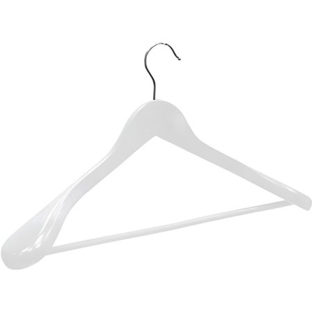Вешалка-плечики для верхней одежды дерево белая (размер 44-48, 3 штуки в  упаковке)