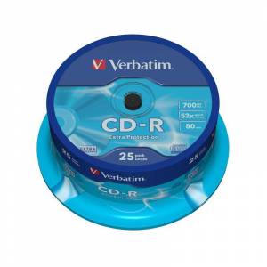 Диск CD-R Verbatim Extra Protection 700 Mb 52x (25 штук в упаковке)