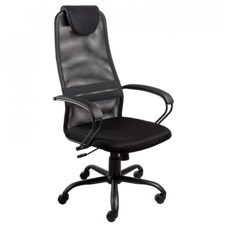 Кресло для руководителя Alvest 142 ML черное (экокожа/сетка, металл)