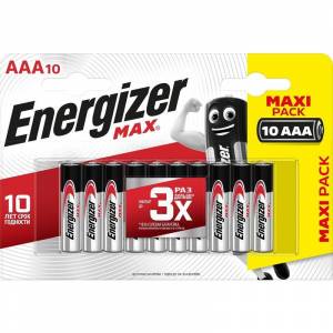 Батарейки Energizer Max мизинчиковые ААА E92 (10 штук в упаковке)