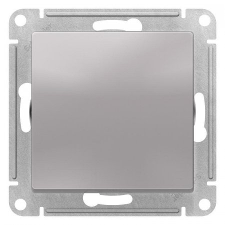Выключатель одноклавишный Schneider AtlasDesign 10АХ серебристый  (ATN000311)