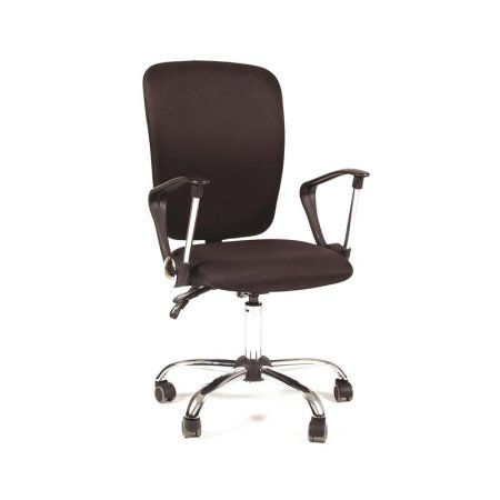 Кресло офисное Chairman 9801 черное (ткань, металл хром)
