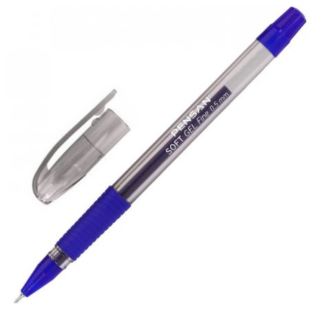 Ручка гелевая неавтоматическая Pensan Soft Gel синяя (толщина линии 0.35  мм)