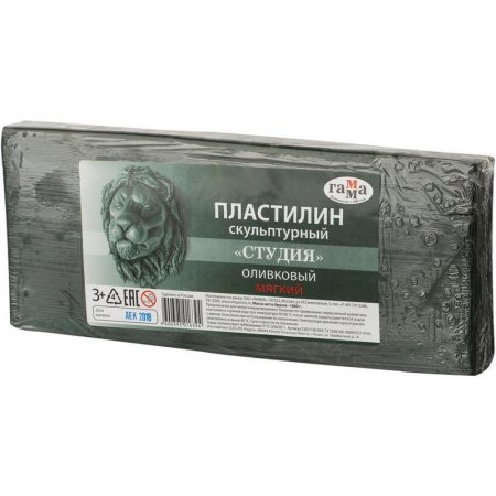 Пластилин скульптурный Гамма Студия оливковый  1000 г мягкий Пластилин скульптурный Гамма Студия оливковый  1000 г мягкий