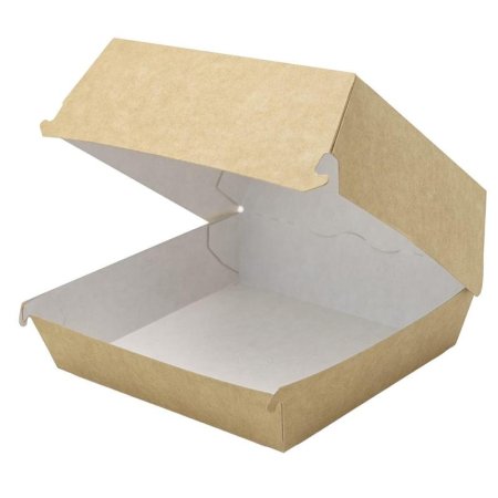 Коробка для бургеров Непластик L 120х120х70 мм крафт (300 штук в  упаковке)