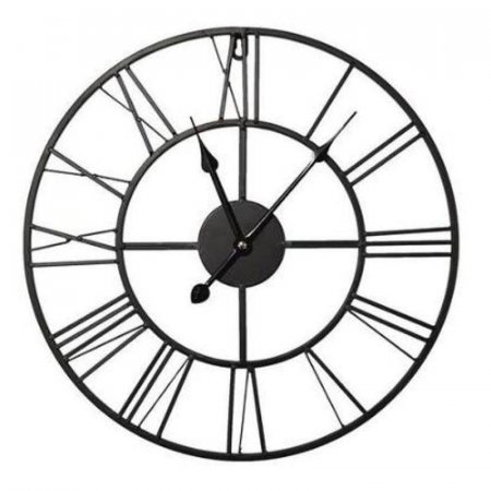 Часы настенные Black Metal Clock (40x40 см)