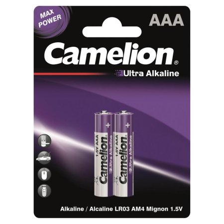 Батарейка AAA мизинчиковая Camelion Ultra (2 штуки в упаковке)