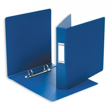 Папка на 2-х кольцах Bantex А5 (154x216 мм) картонная/пластиковая корешок 35 мм синяя