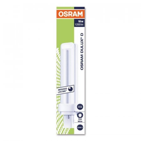 Лампа люминесцентная Osram CFL Dulux D 18W/840 18 Вт G24D-2 D 4000 К (4050300012056)