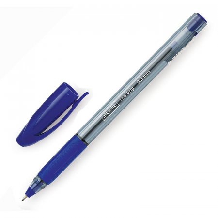 Ручка шариковая Attache Trio Grip синяя (масляные чернила, толщина линии 0.5 мм)