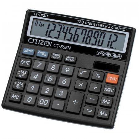 Калькулятор настольный компактный  Citizen CT555N 12-разрядный черный