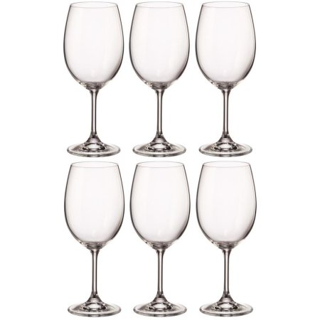 Набор бокалов для вина Crystal Bohemia Sylvia стеклянные 450 мл (6 штук  в упаковке)