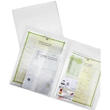 Папка файловая для семейных документов на 11 файлов (вкладышей) Выбор  есть А4 5 мм прозрачная