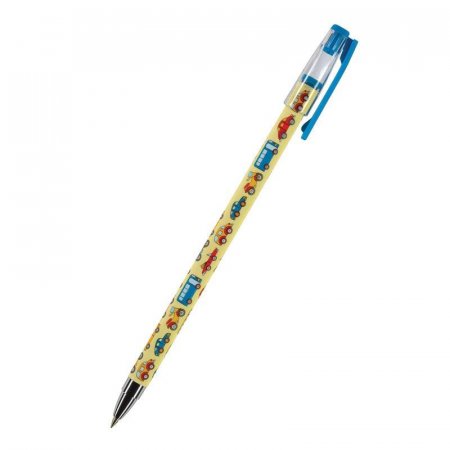 Ручка шариковая неавтоматическая Bruno Visconti HappyWrite Машинки синяя  (толщина линии 0.5 мм) (артикул производителя 20-0215/01)